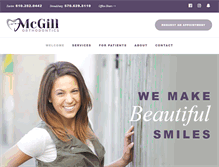 Tablet Screenshot of mcgillorthodontics.com